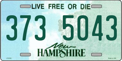 NH license plate 3735043