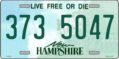 NH license plate 3735047
