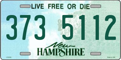 NH license plate 3735112