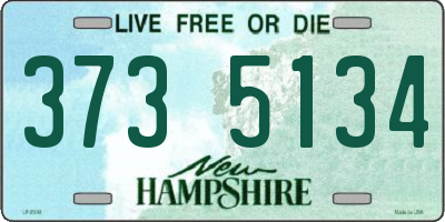 NH license plate 3735134