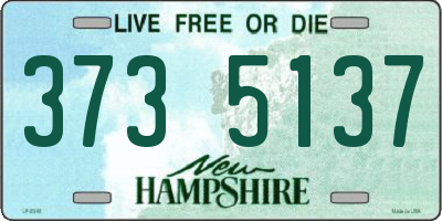 NH license plate 3735137
