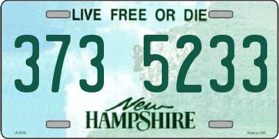 NH license plate 3735233