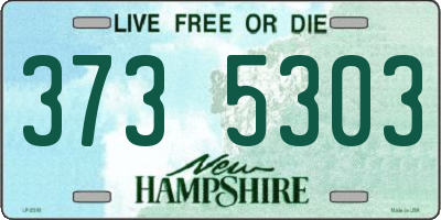 NH license plate 3735303