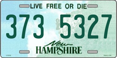 NH license plate 3735327