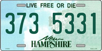 NH license plate 3735331