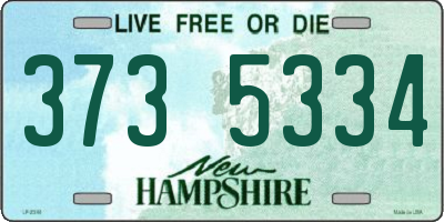 NH license plate 3735334