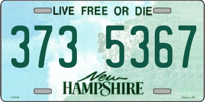 NH license plate 3735367