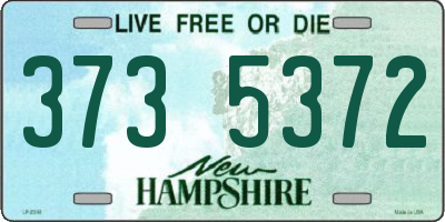 NH license plate 3735372