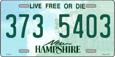 NH license plate 3735403