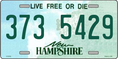 NH license plate 3735429