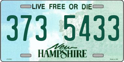 NH license plate 3735433