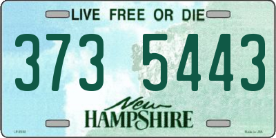 NH license plate 3735443
