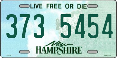NH license plate 3735454