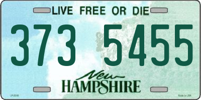NH license plate 3735455