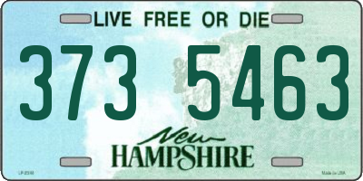 NH license plate 3735463