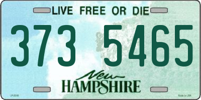 NH license plate 3735465