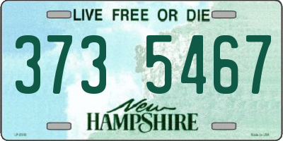 NH license plate 3735467