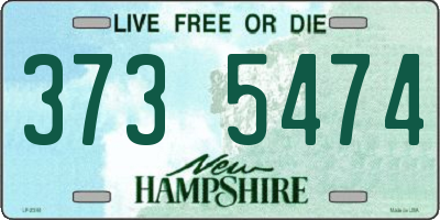 NH license plate 3735474