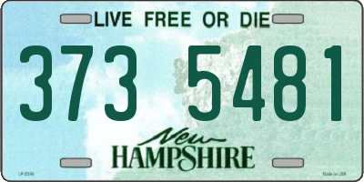 NH license plate 3735481