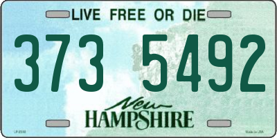 NH license plate 3735492
