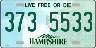 NH license plate 3735533