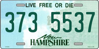 NH license plate 3735537