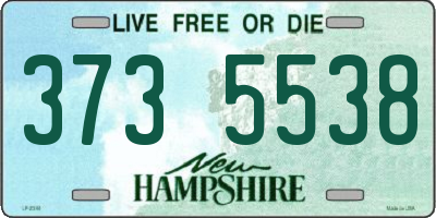 NH license plate 3735538