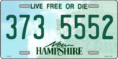 NH license plate 3735552