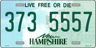 NH license plate 3735557