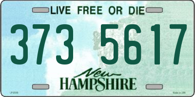 NH license plate 3735617