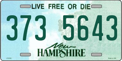 NH license plate 3735643
