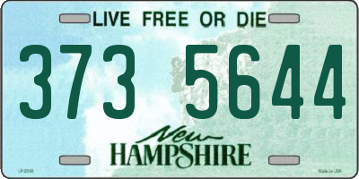NH license plate 3735644