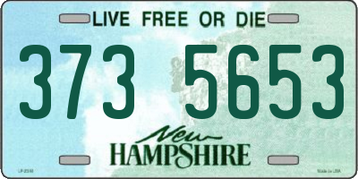 NH license plate 3735653