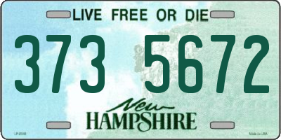 NH license plate 3735672