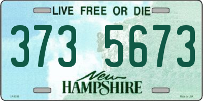 NH license plate 3735673