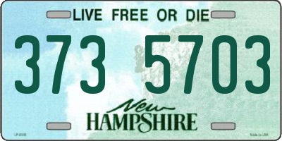 NH license plate 3735703