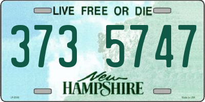 NH license plate 3735747