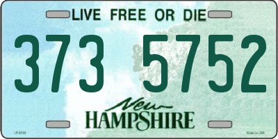 NH license plate 3735752