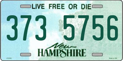 NH license plate 3735756