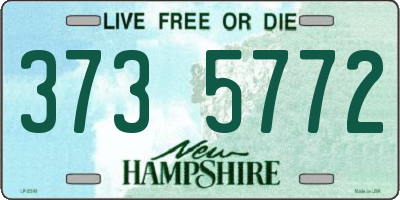 NH license plate 3735772