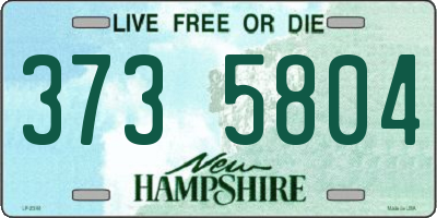 NH license plate 3735804