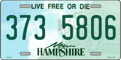 NH license plate 3735806