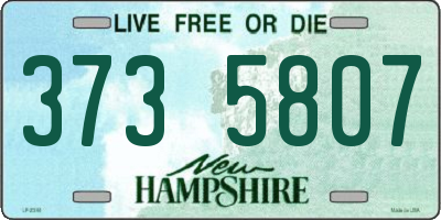 NH license plate 3735807
