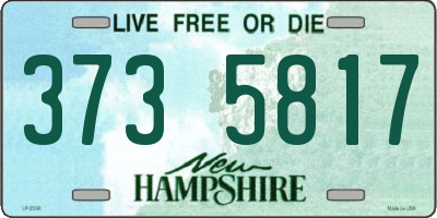 NH license plate 3735817