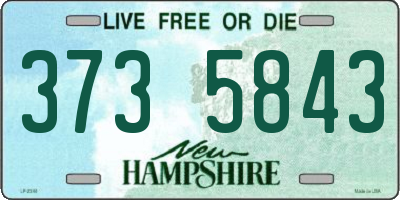 NH license plate 3735843