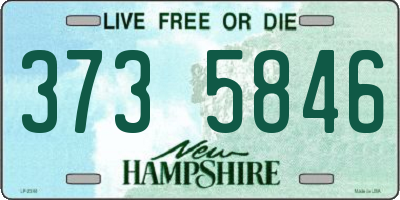 NH license plate 3735846