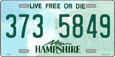 NH license plate 3735849