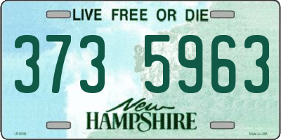 NH license plate 3735963