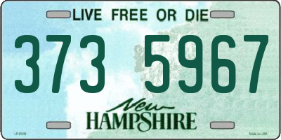 NH license plate 3735967