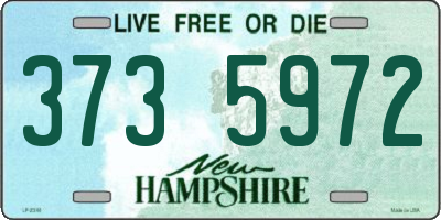NH license plate 3735972